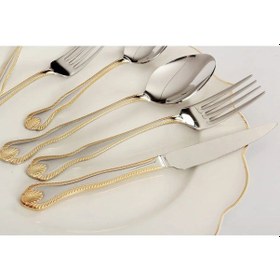 Resim 36 Parça Kaşık Çatal Bıçak Takımı - Diana Gold Royal Mademoıselle Gold 
