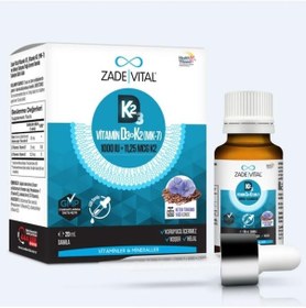 Resim Zade Vital Vitamin D3k2 1000 IU Damla 20 ML 