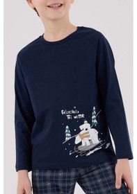 Resim Arnetta Erkek Çocuk Lacivert Pijama Takımı 5274-48490 Lacivert 