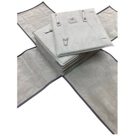 Resim Deri Kumaş Gri Renk 80 / 76 Cm Üçlü Set Sergileme Seyahat Çantası 
