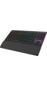 Resim Rampage Beru Beyaz 2.4g + Bt Wireless Red Swıtch Mekanik Gaming Oyuncu Klavye Slim Rgb 