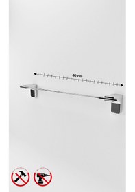 Resim Alper Banyo Krom Paslanmaz F1 Model Uzun Havluluk Havlu Asacağı 40 cm Diğer 
