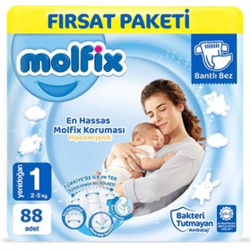 Resim Molfix Bebek Bezi Fırsat Paketi Yenidoğan 1 Beden 82 Adet - Standart / Standart 