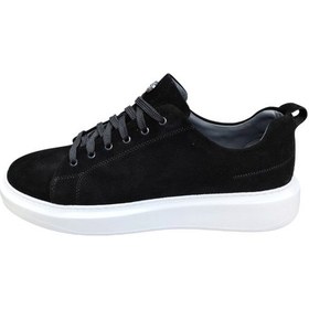 Resim Tripy Büyük Numara Günlük Spor Ayakkabı Siyah Süet Siyah 