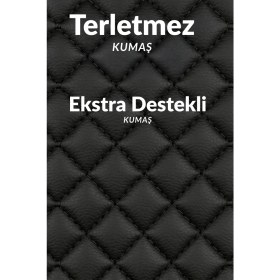 Resim Renault Clio 4 Sport Tourer 2013 ve Sonrası Uyumlu 7 Parça Kapitone Araba Koltuk Kumaş Kumaş Siyah Kırmızı - Kaymaz | Trobus 