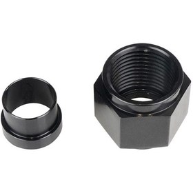Resim Moveevo Siyah Alüminyum Boru Somunu Ve Kollu Bağlantı - 10an Boyutlu 5/8" İç Vida Tipi Tf-1093 Siyah 