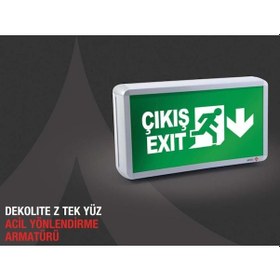 Resim Arsel Dekolite Z Serisi Ae-5113-L Sac Kasa Acil Çıkış Yönlendirme 
