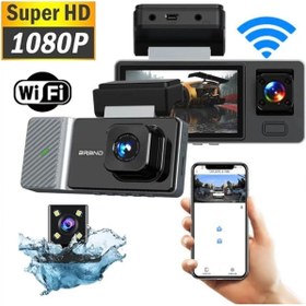 Resim Inovaxis Ön-Arka-Araç içi Kayıt Özellikli 3 Kameralı 1080P G-Sensör Sonsuz Kayıtlı Ekranlı Wifi'li Park Modu 