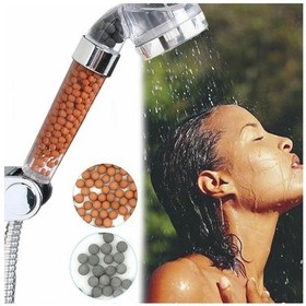 Resim Su Arıtmalı Duş Başlığı Tasarruflu Kokulu Banyo Duş Başlığı Şeffaf 