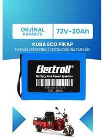 Resim Kuba Eco Pikap Uyumlu Batarya Lifepo4 72v 20ah 