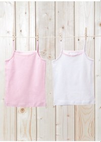 Resim Blackspade Kız Çocuk Atlet 2li Paket 1296 - Pembe Beyaz Pembe - Beyaz 