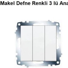 Resim Makel Defne Renkli 3 Lü Anahtar Çerçevesiz 
