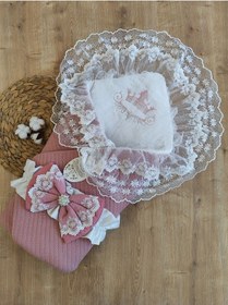 Resim Triko Örg Haki Bebek Kundağı Unisex Bebek Dış Kundak Battaniyesi Hastane Çıkışı Kundak Battaniye Gülkurusu 