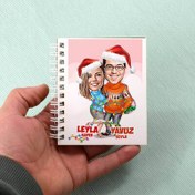 Resim Yeni Yıl Aşıkları Karikatürlü Defter 