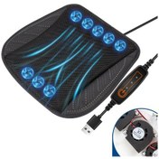 Resim Araba Usb Yaz Serin Havalandırmalı Nefes Alabilen Koltuk Yastık Siyah 8 Set Fan , Boyut:siyah 8 Set Fan 