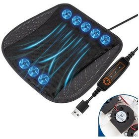 Resim Araba Usb Yaz Serin Havalandırmalı Nefes Alabilen Koltuk Yastık Siyah 8 Set Fan , Boyut:siyah 8 Set Fan 