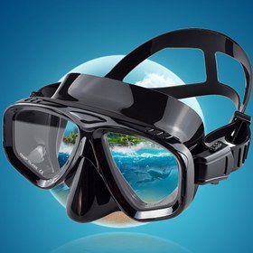 Resim Silikon Şnorkel Maske, Temperli Cam Lens, Ayarlanabilir Kayışlı Yüzme Gözlüğü Etek, Geniş Görüş Alanı ve Burun Kapağı 