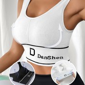 Resim 1 Adet Kadınlar için Dolgulu Rahatlık, Yüksek Esneklikli Nefes Alabilir Naylon/Elastan Karışımı ile Yoga Koşu Spor Yeleği, Dikişsiz Esnek Konfor & Makinede Yıkanabilir 