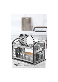 Resim Ny Home Çift Katlı Tabaklık & Bulaşık Kurutmalık Çift Renkli Gri 