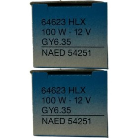 Resim Osram 64623 Hlx 100W 12V Gy6.35 Duylu Eva Halojen Ampul (2 Adet) 