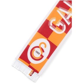 Resim Galatasaray Lisanslı Sarı Kırmızı Damalı Atkı Aslan Ahşap Kutulu Sarı 