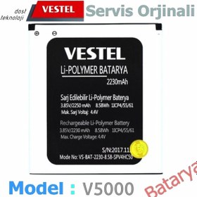 Resim Vestel Venüs V5000 V 5000 Batarya 2230Mah Vakumlu Ambalajın 