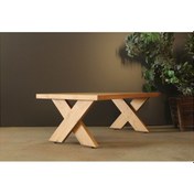 Resim Neiwel Rahze Doğal Ahşap Ofis Sehpa-70-120 Açık Ceviz 