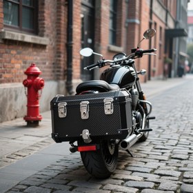 Resim Büyük Kapasiteli 45.01 L ABS Sert Kabuklu ve Kilitli Motosiklet Bagaj Kutusu - Sağlam Tüm Zeminlerde Hareket Eden Wheelie Çanta, Ayarlanabilir Kayış & Üstten Açılır Mekanizma, Motorlar ATV'ler Skuterlere Uygun - Kamp Ekipmanı, Miğfer Süvari Donanımı İçin Güvenli Depolama - Bisiklet Sever Baba için Ideal Babalar Günü Hediyesi - Dayanıklı ABS Yapısı Geniş Tasarım 