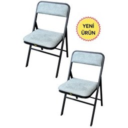 Resim Hey Modüler Mobilya Mavi 2'li Katlanır Piknik Kamp Sandalyesi 