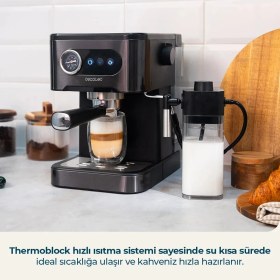 Resim Cecotec Power Espresso 20 Pro Latte Espresso Makinesi 20 Bar Basınç Süt Köpürtme Profesyonel Kahve Deneyimi 