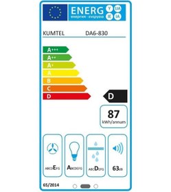 Resim Kumtel DA6-830 60 CM Duvar Tipi Cam Davlumbaz 