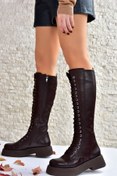 Resim Fox Shoes Kahverengi Bağcıklı Günlük Kadın Çizme L610130909 