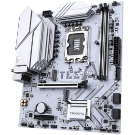 Resim Colorful Battle-AX B760M-G Beyaz WIFI DDR5 7600 MHz mATX Gaming Anakart 
