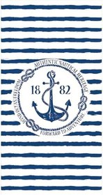 Resim denizlicotton Plaj havlusu, Deniz Havlusu, Şezlong Havlusu, Baskılı Havlu, 80 x 150 cm Çapa-75 x 150 