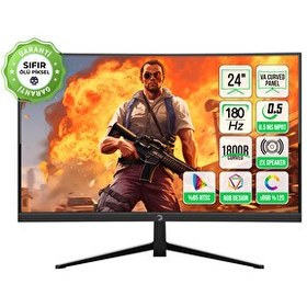 Resim Gamepower VIVID T40 24" RGB 180Hz 0.5 Ms 2x2W VA Speaker Curved Oyuncu Monitörü 