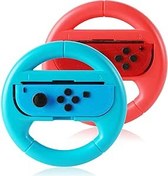 Resim JoyHood Steering Wheel Compatible with Switch/Switch OLED Joy-Con Controller [2 Pack] Racing Wheel Controllers fit for Mario Kart 8 Deluxe (Red & Blue) 