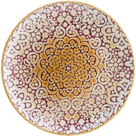 Resim Alhambra Gourmet 12 Adet 27 Cm Porselen Düz Tabak Bordo 