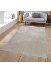 Resim Raschel Carpet Kesme Yolluk Kaymaz Taban Yumuşak Peluş Halı Bej 