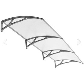 Resim Kapı Üstü Pratik Sundurma 360 X 80 Cm Gri 