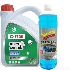 Resim Teos -40 Yeşil Antifiriz 3 Litre + Cam Suyu 1 Litre 