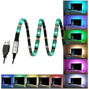 Resim HANOVER Usb Girişli Televizyon Monitör Masa Aydınlatma Rgb Şerit 1.5 Metre 