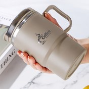 Resim 18.6oz Yalıtımlı Paslanmaz Çelik Kahve Kupası, Kapaklı & Katlanabilir Kaşık - Tekrar Kullanılabilir, Ofis, Öğrenciler, Spor & Dış Mekanlar İçin Mükemmel - Halloween & Noel, Seyahat İçin İdeal Hediye, 304 Paslanmaz Çelik 