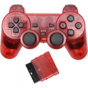 Resim Fsfyb Kablosuz Denetleyici Çift Şok Titreşim Doğru Kontrol Kablosuz Sony Ps2 Playstation 2.4g Gamepad Joystick Uzaktan Kumanda Saydam (Yurt Dışından) 