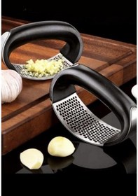 Resim Paslanmaz Çelik Sarımsak Ezici Presi Parçalayıcı Doğrama Aleti 