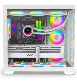 Resim GAMETECH Prime V2 Argb 7x120mm Fan 360mm Sıvı Soğutmalı ( Argb Fanlı ) Beyaz Bilgisayar Kasası 