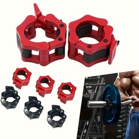 Resim 1 çift Barbell Kilitleri, Hızlı Çıkarma Barbell Kilidi Toka, Dambıl Bar Klipsi, Ağırlık Plakaları Yaka Klipsleri (2.5cm/0.98in, 2.8cm/1.1in, 3.0cm/1.18in, 5.0cm/1.96in) 