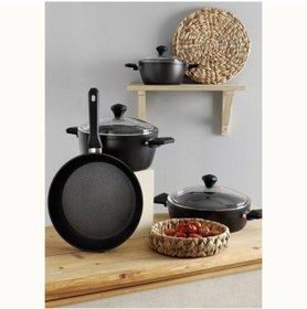 Resim Pierre Cardin 7 Parça Dıamond Cook Granit Tencere Seti 