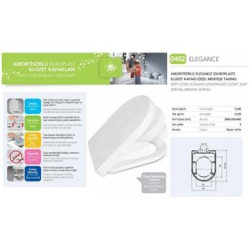 Resim Nkp Elagance Amortisörlü+Tak Çıkar Klozet Kapağı 