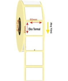 Resim 33x60 Eko Termal Barkod Etiket 1000 Sarım 