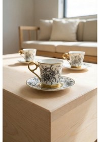 Resim Acar Becky 6 Kişilik Kahve Fincan Takımı - 90 Ml Beyaz 
